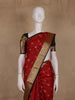 Deep Red Paisley Design Banarasi Silk Saree - Diadem
