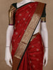 Deep Red Paisley Design Banarasi Silk Saree - Diadem