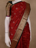 Deep Red Paisley Design Banarasi Silk Saree - Diadem