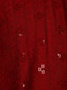 Deep Red Thread Embroidered Sequin Work Cotton Kurta for Men - Diadem