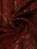 Deep Rust Red Floral Printed Cotton Saree - Diadem