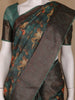 Deep Teal Green Floral Designed Chanderi Cotton Saree - Diadem