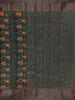 Deep Teal Green Floral Designed Chanderi Cotton Saree - Diadem