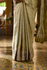 Light Green Leaf Woven Banarasi Silk Saree - Diadem
