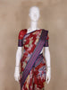 Dominant Red Floral Design Printed Kota Cotton Saree - Diadem