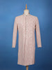 Dusty Pink Floral Embroidered Polyester Sherwani Suit - Diadem