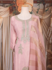 Dusty Pink Zari Embroidered Design Tissue Silk Palazzo Suit