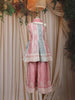 Dusty Rose Pink Embroidered Design Georgette Kids Palazzo Suit
