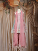 Dusty Rose Pink Embroidered Design Georgette Kids Palazzo Suit