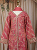 Dusty Rose Pink Embroidered Design Tissue Silk Kids Palazzo Suit