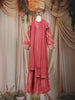 Dusty Rose Pink Embroidered Design Tissue Silk Kids Palazzo Suit