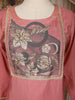 Dusty Rose Pink Floral Embroidered Design Cotton Straight Cut Salwar Suit