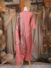 Dusty Rose Pink Floral Embroidered Design Cotton Straight Cut Salwar Suit