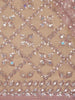 Dusty Rose Pink Heavy Sequin Embroidered Net Saree - Diadem