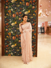 Dusty Rose Pink Heavy Sequin Embroidered Net Saree - Diadem