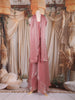 Dusty Rose Pink Sequins Design Organza Palazzo Suit with Choker Dupatta