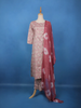 Dusty Rose Paisley Printed Cotton Salwar Suit - Diadem