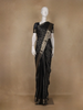 Elegant Black Floral Zari Woven Chiffon Silk Saree - Diadem