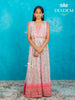 Multicolor Crepe Gown Adorned with Sequins and Prints - Diadem