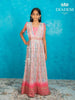 Multicolor Crepe Gown Adorned with Sequins and Prints - Diadem