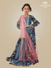 Ink Blue Lehenga Embellished in Floral Design Prints along with Embroideries and Dupatta - Diadem