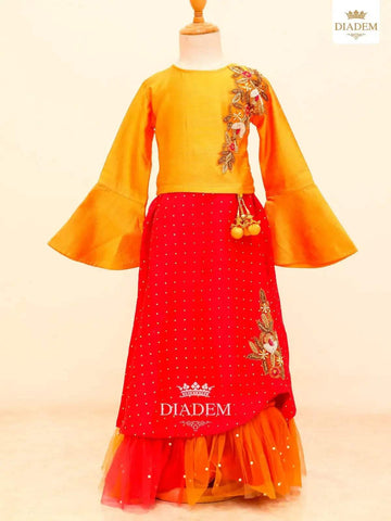 Mustard Yellow Lehenga Enhanced in Embroidery and Stones - Diadem