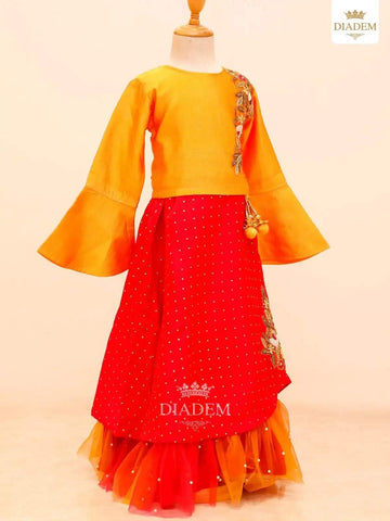 Mustard Yellow Lehenga Enhanced in Embroidery and Stones - Diadem
