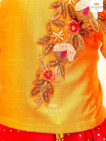 Mustard Yellow Lehenga Enhanced in Embroidery and Stones - Diadem