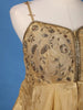 Gold Floral Embroidered Silk Sharara Set - Diadem