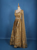 Gold Floral Sequins Embroidered Tissue Silk Lehenga With Dupatta