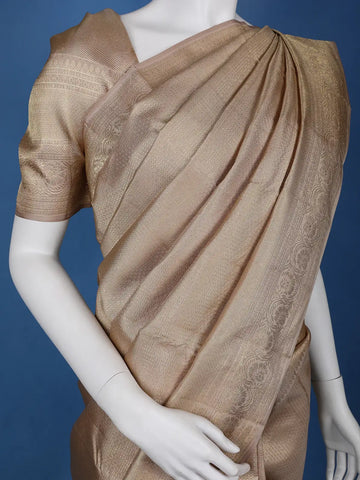 Gold Dot Zari Woven Pure Kanchipuram Silk Saree - Diadem