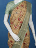Golden Beige Floral Design Tussar Silk Saree - Diadem
