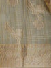 Golden Beige Floral Woven Semi Tissue Saree - Diadem