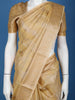 Golden Beige Floral Woven Semi Tissue Saree - Diadem