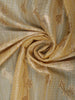 Golden Beige Floral Woven Semi Tissue Saree - Diadem