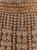 Golden Brown Heavy Embroidered Design Net Lehenga - Diadem