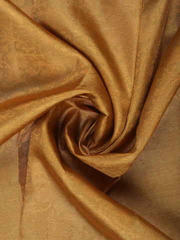 Gold Floral Woven Pure Kanchipuram Silk Saree - Diadem