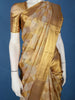 Golden Yellow Geometric Woven Design Pure Kanchipuram Tissue Silk Saree - Diadem