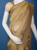 Golden Olive Embellished Tissue Organza Saree - Diadem