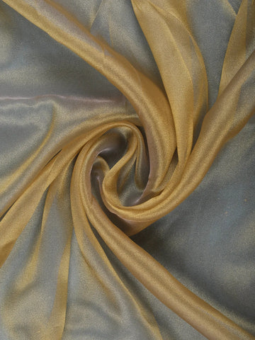 Golden Olive Embellished Tissue Organza Saree - Diadem