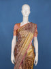 Gold & Maroon Floral Woven Kanchipuram Silk Saree – Bridal & Festive Elegance - Diadem