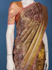 Gold & Maroon Floral Woven Kanchipuram Silk Saree – Bridal & Festive Elegance - Diadem