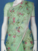 Green Floral Embroidered Kota Cotton Saree - Diadem