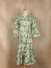 Green Floral Printed Cotton Kurti