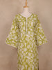 Green Floral Printed Cotton Salwar With Crochet Lace Detailing
