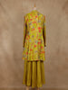 Green Floral Printed Crepe Silk Palazzo Suit with Jacket