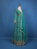 Green Floral Design Bead And Printed Work Georgette Gown - Diadem