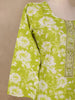 Green Floral Designed Cotton Salwar Suit - Diadem