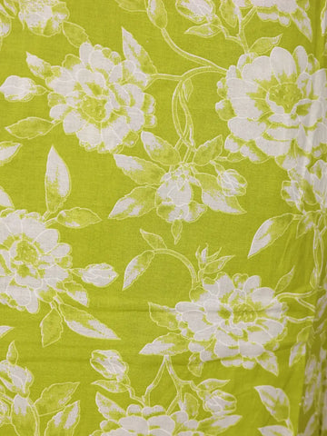 Green Floral Designed Cotton Salwar Suit - Diadem