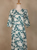 Green Floral Designed Cotton Salwar Suit - Diadem